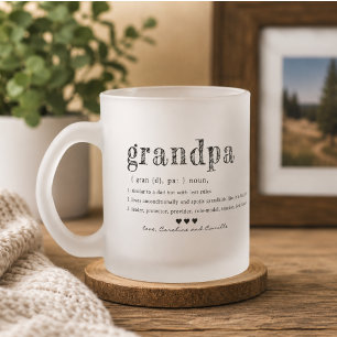 Love You Grandpa Mug  Two Photo Handwritten Coffee