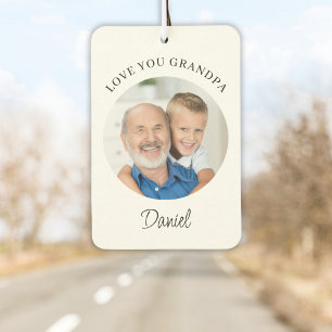 Love You Grandpa Photo Car Air Freshener