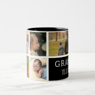 Love You Grandpa   Photo Collage & Text  Two-Tone Two-Tone Coffee Mug