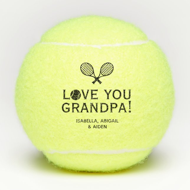 Love You Grandpa Tennis Balls (Front)