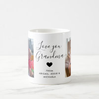 Love You Grandpa | Two Photo Handwritten Text