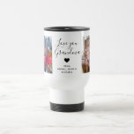 Love You Grandpa | Two Photo Handwritten Text  Travel Mug<br><div class="desc">Start Grandpa’s day with a warm reminder of your love! This personalised coffee mug features two cherished photos and a sweet handwritten-style “Love You Grandpa” text. A thoughtful gift for Father’s Day,  birthdays,  or just because—it’s a mug full of love and memories.</div>