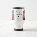 Love You Grandpa | Two Photo Handwritten Text  Travel Mug<br><div class="desc">Start Grandpa’s day with a warm reminder of your love! This personalised coffee mug features two cherished photos and a sweet handwritten-style “Love You Grandpa” text. A thoughtful gift for Father’s Day,  birthdays,  or just because—it’s a mug full of love and memories.</div>