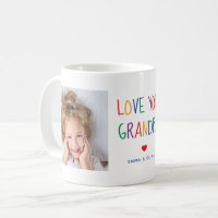 Love You Grandpa | Two Photo Rainbow Coloured