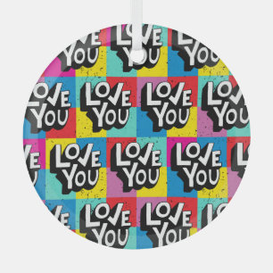 Love You: Hand Lettering Valentine Glass Tree Decoration