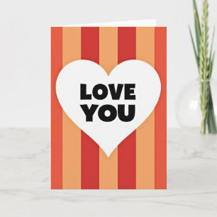 Love You Heart Graphic Card