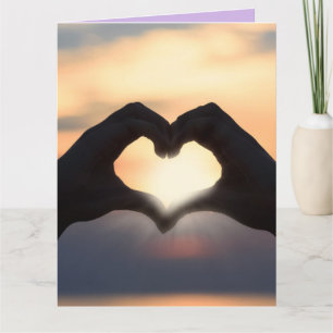 LOVE YOU "HEART HANDS" PHOTO GREETING BIG CARD