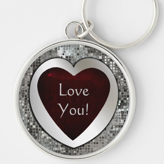 Love You! Heart Keychain (Front)
