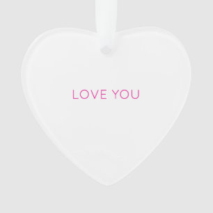 LOVE YOU Heart Modern Typography Ornament