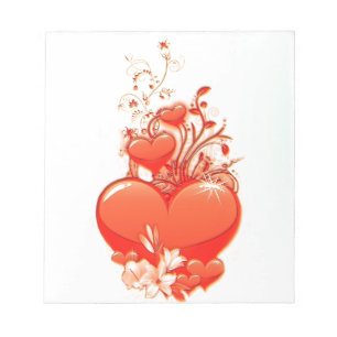 Love you heart valentine romantic love notepad
