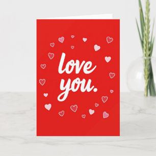 Love You Hearts Design Card