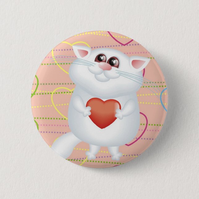 Love You Kitty button (Front)