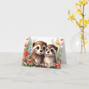 Love You Like No Otter Pun Valentine Card