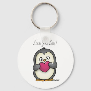 'Love You Lots' Penguin Key Chain