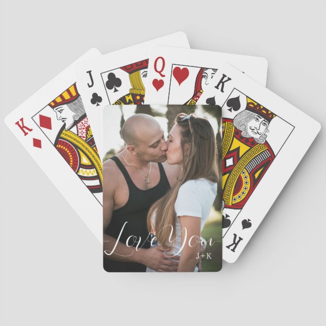 Love you, love couple playing cards (Back)