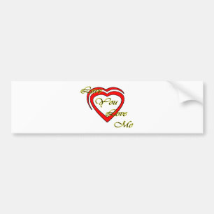 Love You Love Me Yellow Hearts Red The MUSEUM Zazz Bumper Sticker