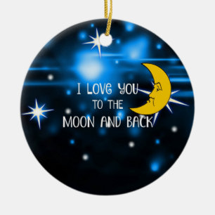 Love you, Love you, Love you to the moon and back Ceramic Tree Decoration