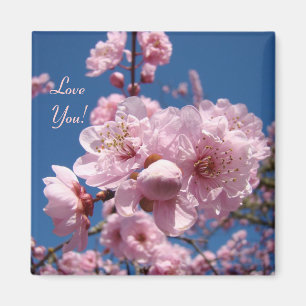 Love You! magnet Pink Flower Tree Blossoms