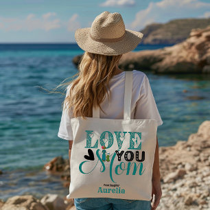 Love You Mama Modern Typography Mother's Day Cute Large Tote Bag