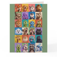 Love You Many Faces – Just for You Greeting Card