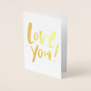 Love you modern Valentine's Day Foil Card