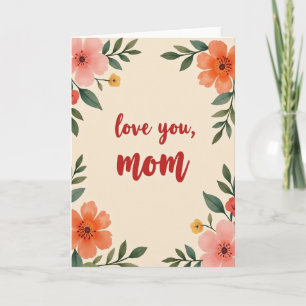 Love You Mom Art Card