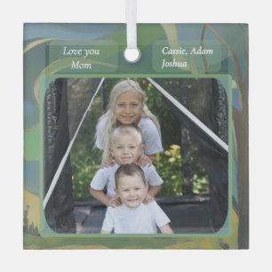 Love You Mom Custom Children Photo Ornament