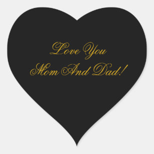 Love You Mom And Dad Stickers Labels Zazzle Uk