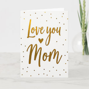 Love You Mom Glitter Art Card
