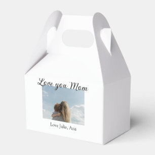 love you mom mothers day add photo name simple favour box