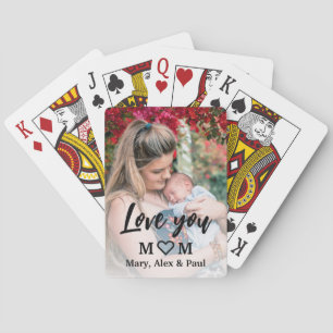 Love you MOM Playing Cards