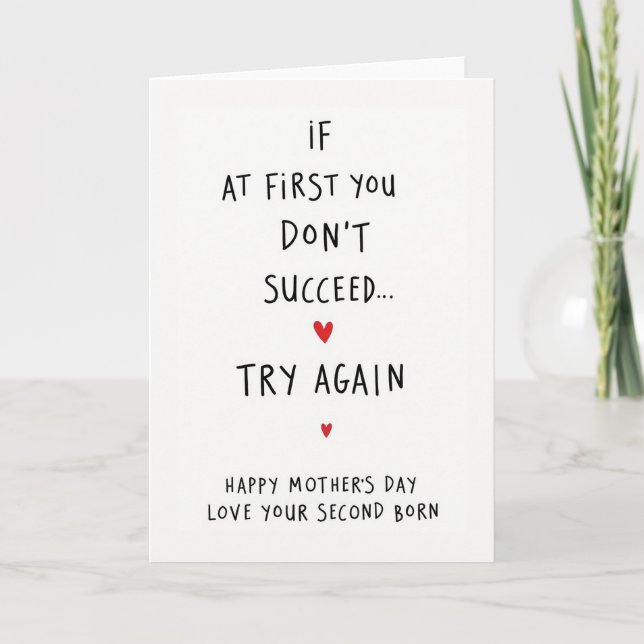 Love You Mom Script Message Card (Front)
