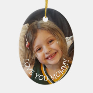 Love You Mommy, Christmas Gift for Mom Christmas Ceramic Tree Decoration