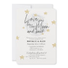 Love You Moon & Back Girl Baby Shower Invitation