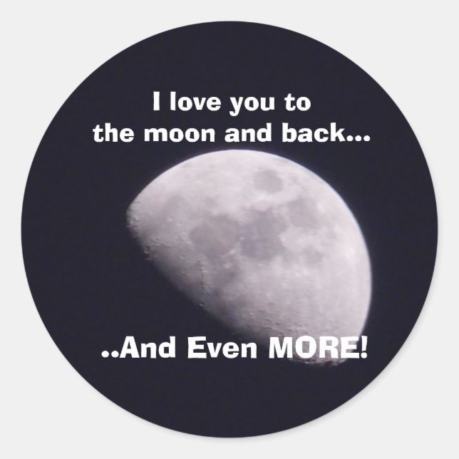 Love you MOON stickers (Front)