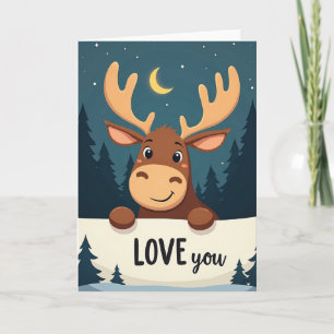 Love You Moose Card