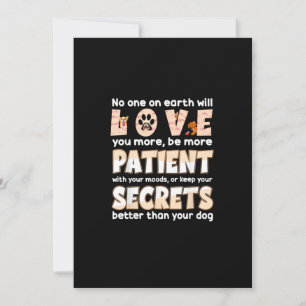 Love You More Animal Rescue Pet Lover Design  Holiday Card