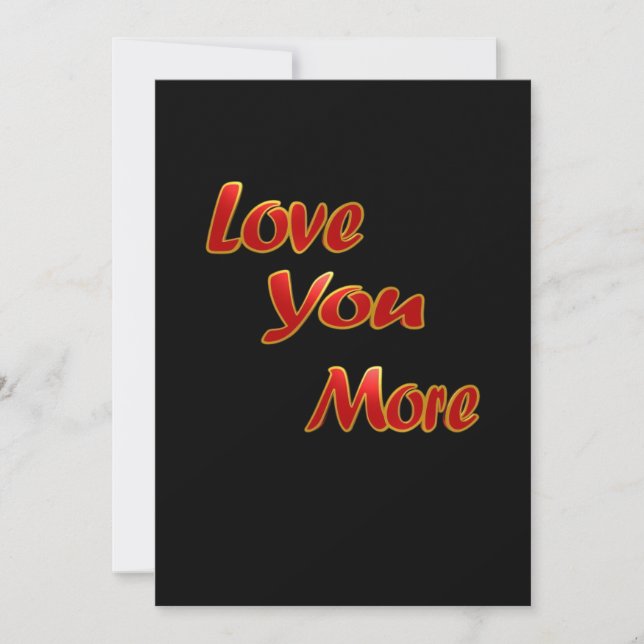 Love You More Balanced Visual Design  Holiday Card (Front)