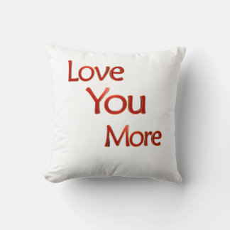 Love You More Elegant Love Design Cushion