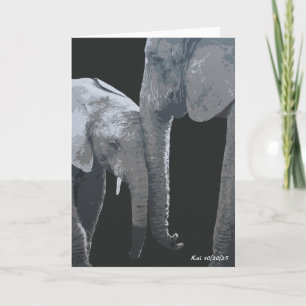 Love You More, Elephant Original Art Card