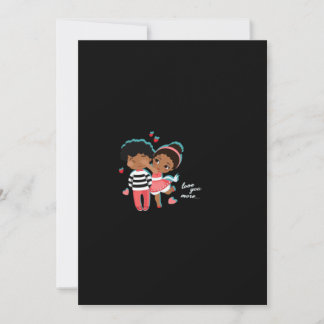 Love You More Graphic Minimal Design Holiday Card