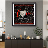 "Love You More" Hawaii Beach and Coral Heart Photo