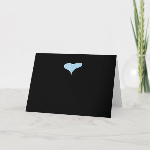 Love You More Minimal Design Blue Style  Card
