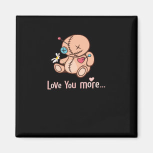 Love You More Minimal Design Magnet