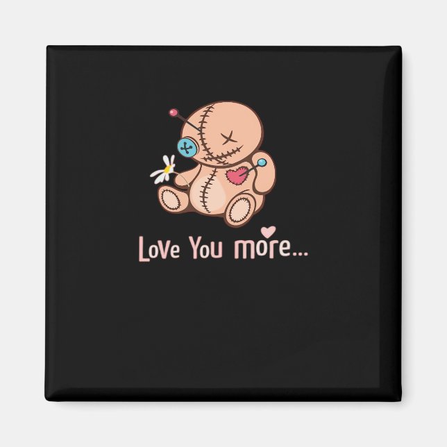 Love You More Minimal Design  Magnet (Front)