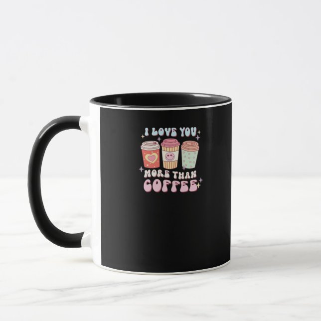 Love You More Minimal Design  Mug (Left)