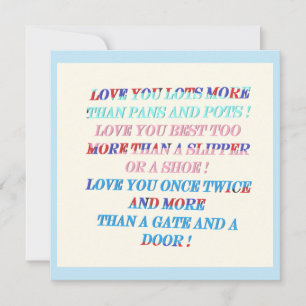 Love you more occasion gift with words