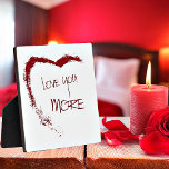 Love you more plaque<br><div class="desc">love you more,  silhouette heart</div>