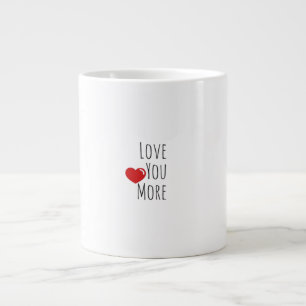 Love You More Refined Aesthetic Style  Large Coffee Mug