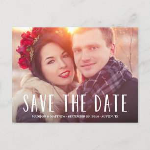 Love You More   Save the Date Postcard